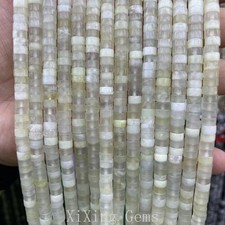 3x6mm Natural White Agate Heishi Disc Spacer Beads for Jewelry Making DIY 15 IN