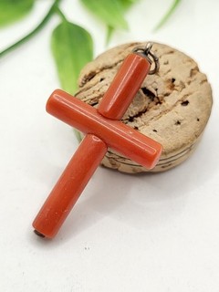 19eme Ancien Pendentif Croix Crucifix Corail Old Silver Cross Bijoux Ancien