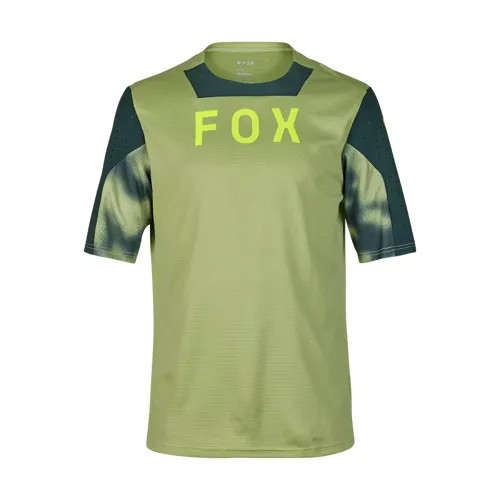 Maglia manica corta Fox Defend Taunt verde pallido mountain bike top MTB