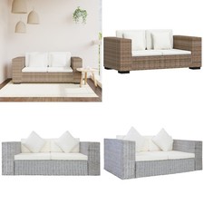 Sofa Set Loungesofa Couch Sessel Sofagarnitur Sitzmöbel Wohnzimmer Rattan GU