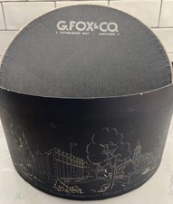 Vintage G Fox  Company Hartford, CT Hat Box Dark Navy 14  