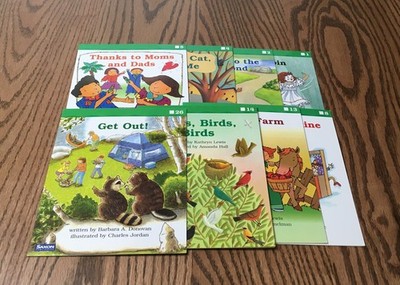 LOT OF 8 SAXON PHONICS & SPELLING STUDENT READERS / GRADE 1 / LEVEL B