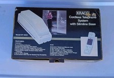 KRACO KP-6001 Cordless Telephone with Slimline Base Vintage With Box New Old Stk