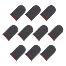 Mobile Gaming Finger Sleeve, Controller Finger Thumb Sleeves Grey/Red, 20pcs