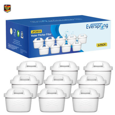 EVERSPRING Wasserfilter 9 Stück Kalkentfernung Filterung