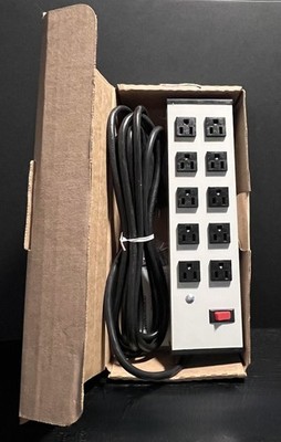 Wiremold UL210BD Plug In 10 Outlet Center 15A 15'Cord Power Strip New In Box
