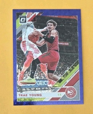 2019-20 Optic Fast Break Purple 1/95 Trae Young #2 First Print SP 2nd Year Prizm