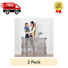 Regalo Retractable Baby Safety Gate 2 Pack 50" Wide Wall Mount Mesh Gate
