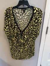 INC INTERNATIONAL CONCEPTS SEXY LEOPARD TUNIC W/ 1/2 ZIPPER 1X