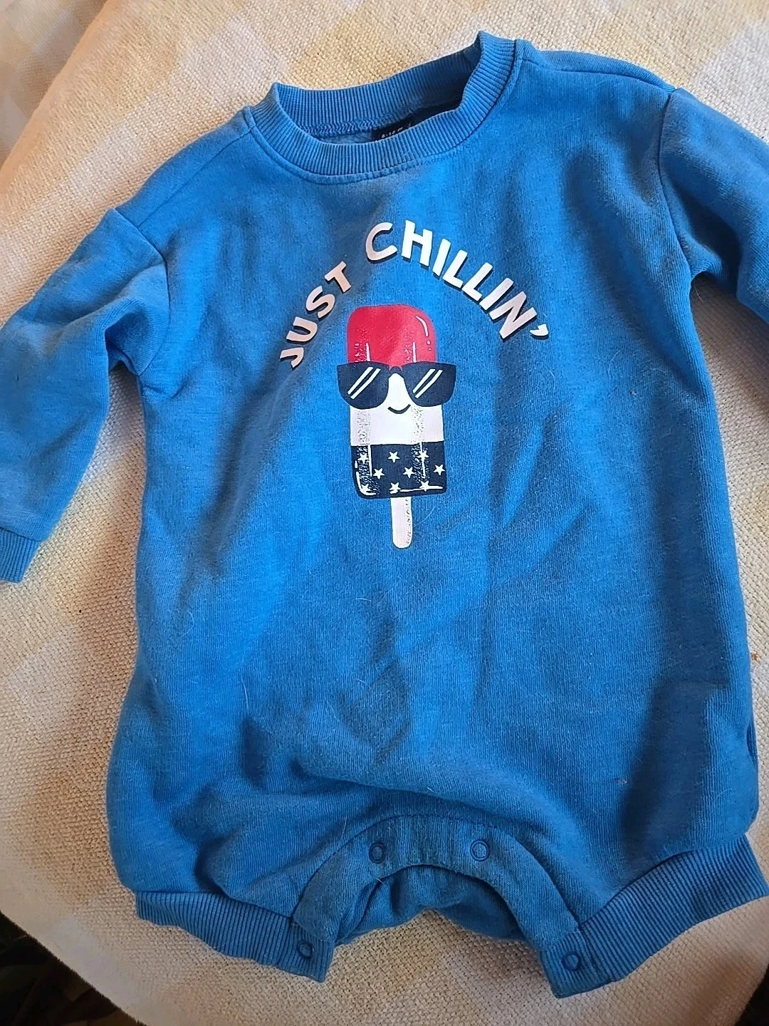 Old Navy Baby Boy 6-12 Months Romper Cute 4th Of July Popsicle Outfit
