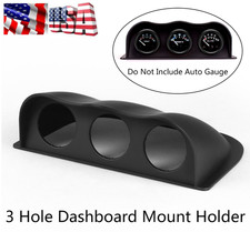 2 52mm Black Car Triple Dash Gauge Meter Pod 3 Hole Dashboard Mount Holder Pod