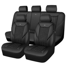 CAR PASS Juego completo de fundas de Full Set negro All Black Leather