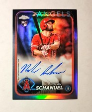 Nolan Schanuel 2024 Topps Chrome RC AUTO REFRACTOR 460/499 Angels RA-NS M6