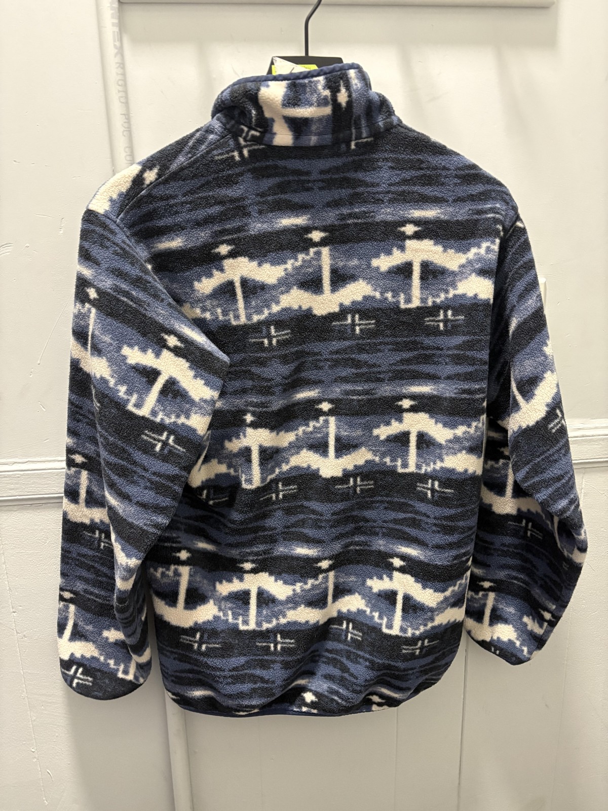 Patagonia Jacket Mens Small Blue Synchilla Fleece Snap Pullover Aztec Pattern thumbnail 9