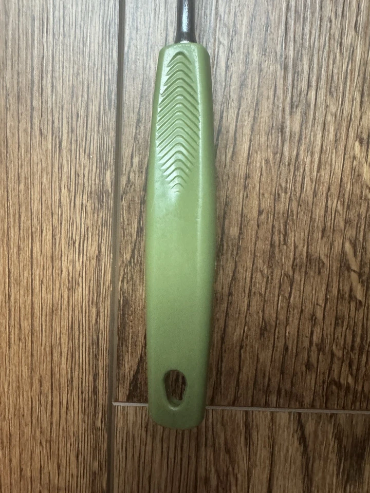 Foley Slotted Spatula Stainless Steel USA Vintage Green Handle 12in - Image 3 of 4