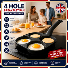4 Cup Egg Poacher Pan Non Stick Egg Poaching Pan Aluminium Poached Egg Maker