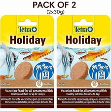2&times;30g TETRAMIN HOLIDAY FISH FOOD BLOCK VACATION TROPICAL AQUARIUM TANK 14 DAYS