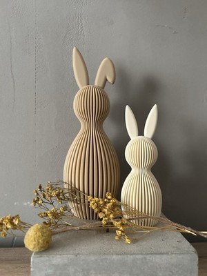 Minimalistische Osterdeko: Hasenset Japandi/Scandi Stil 3D-Druck