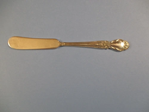 International Brocade sterling flat handle butter knife spreader
