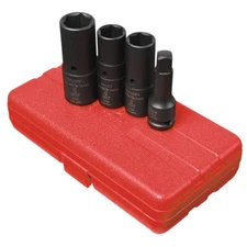 Sunex Tools 4pc 1/2" Dr. SAE/Metric Deep Thin Wall Flip Socket Set 2724 NEW