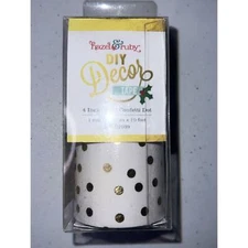 NIB Hazel & Ruby Decor Tape 4”x10’, Gold Polka Dot. On White For Crafts Design.