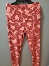 LuLaRoe ONE SIZE Leggings NWOT Multi-Color PINK HEARTS