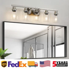 31'' Vanity 5 Light Modern Nickel for Bathroom Mirror Wall Sconce Lamp Fixture