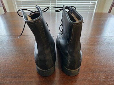 Vintage Z41 1983 Military ANSI Biltrite Steel Toe Chukka Boots 5 Regular Vintage BILTRITE ANSI Z41-1983/75 Black Leather Combat Boots  main image 2