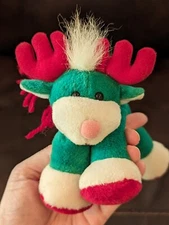 HAPPY HOLIDAYS REINDEER - NEW STUFFINS PLUSH LUMPYS BEAN BAG GANG VERY RARE 1997
