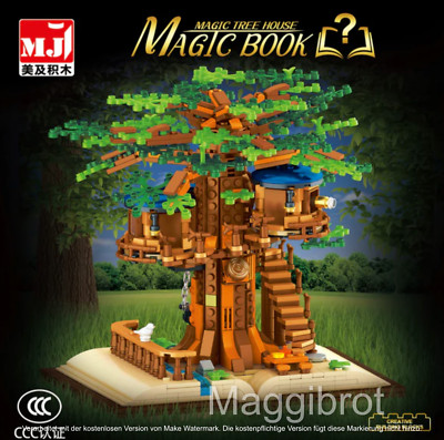 Ideas Magic Book Tree House Klemmbausteine Set MOC Baumhaus im Buch 969+ pcs