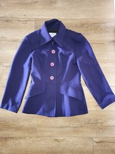 Vintage Y2k Xoxo Blazer Jacket Made In Usa Size S Purple 4 Buttons