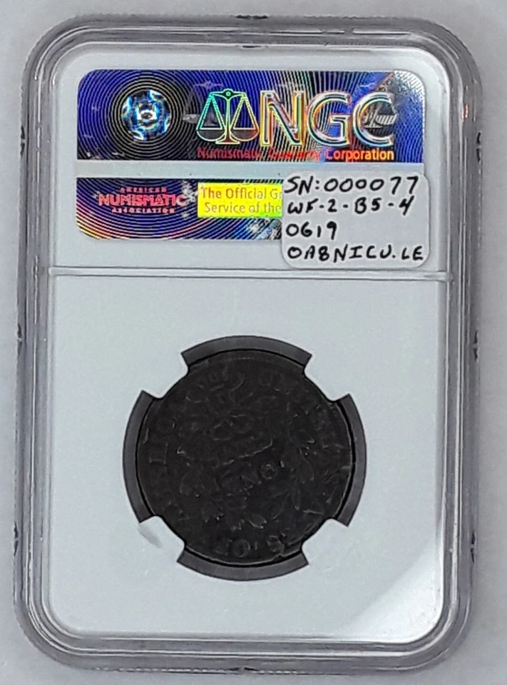 1803 NGC VG 8 BN, U.S. LARGE CENT. PEDIGREE: CARLYLE LUER COLLECTION. VARIETY??? - Image 3 of 4