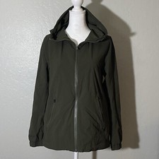 Lululemon Rise And Shine Rain Jacket III Dark Olive Size 6 Excellent Condition