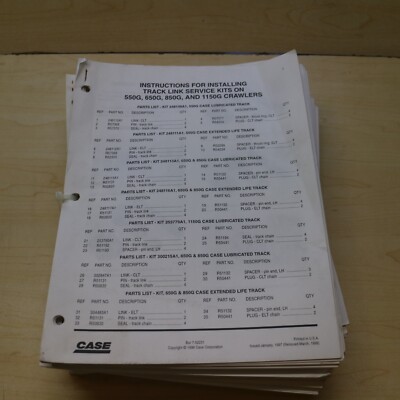 CASE 550G 550E 650G 850G 850E 855E 1150G 1550 Installation Instruction Manual