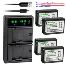 Kastar Battery LTD2 USB Charger for Samsung BP1030 BP1130 Samsung NX1100 Camera