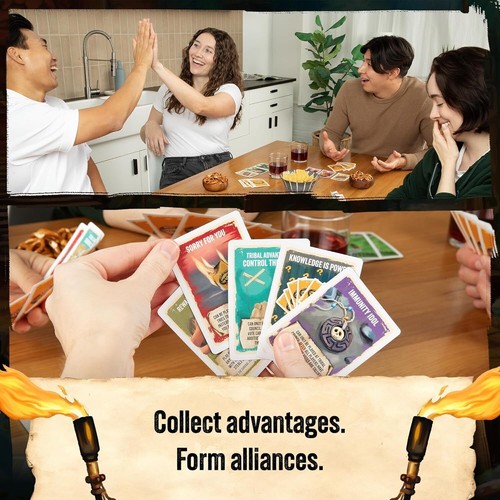 Survivor:The Tribe Has Spoken Card Game for Adult 3-6 Players Family Party Game - Picture 5 of 9
