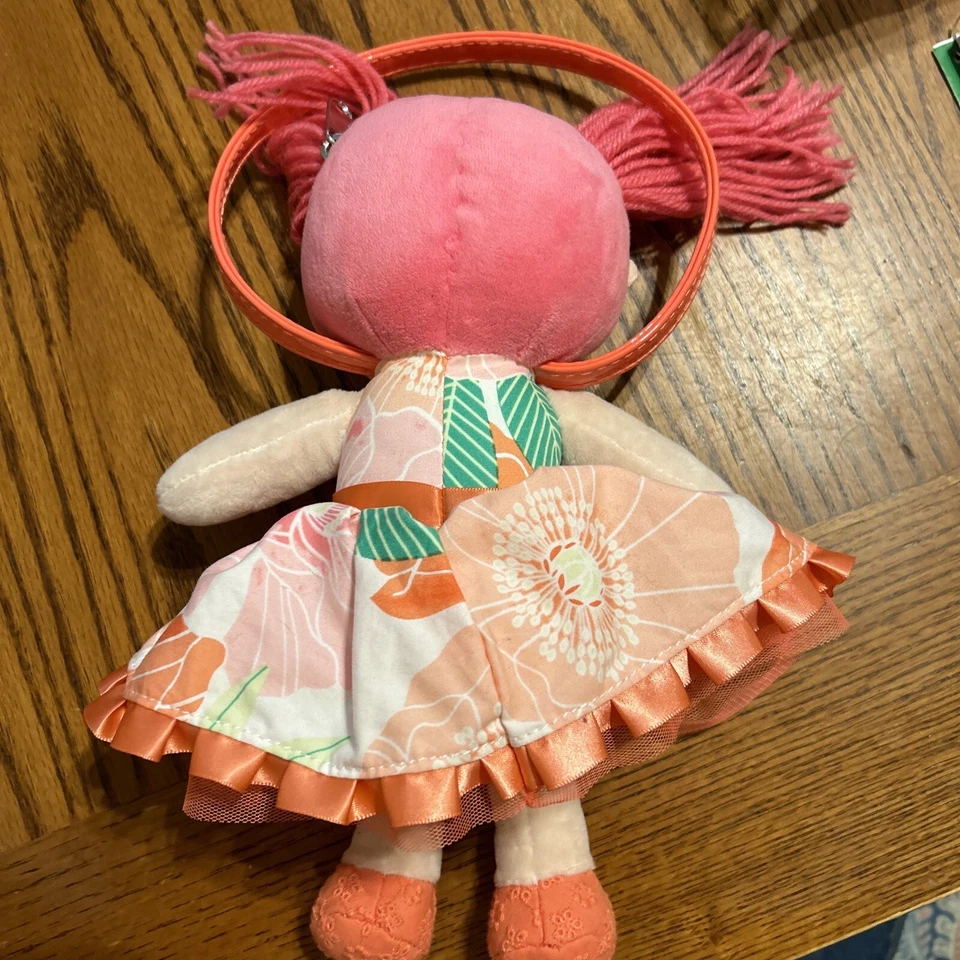 Gymboree Diario Flor Monedero Muñeca Peluche con Vestido Melocotón Foto 2 de 3