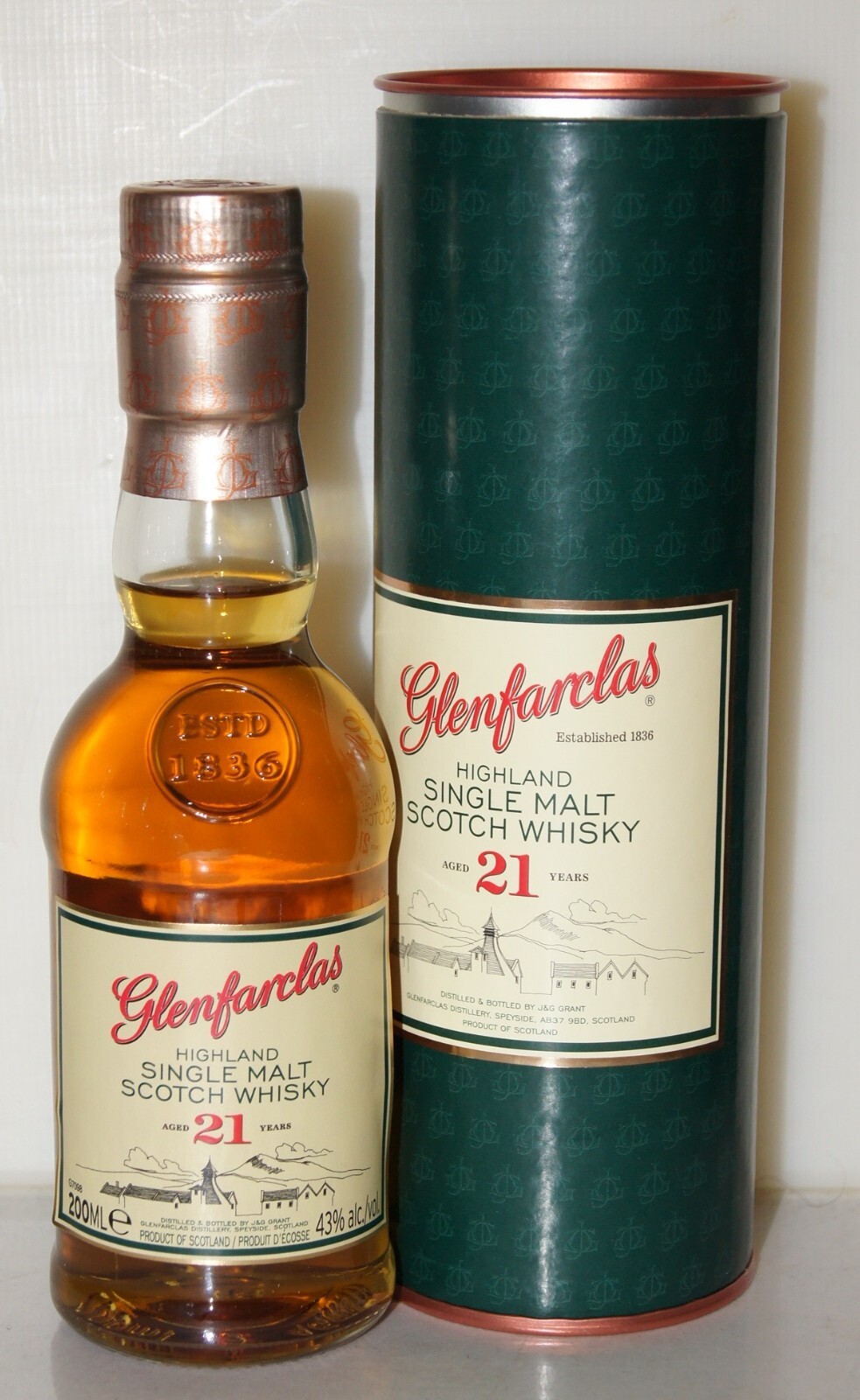 Glenfarclas 21y 43% Sherry Casks bottled 2018 L060318 Barcode 501806617013 200ml