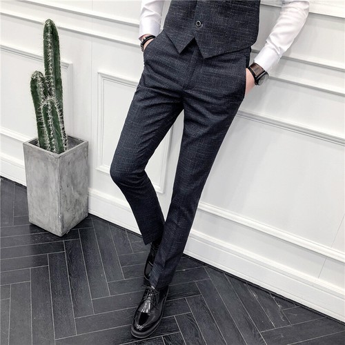Mens Business Formal Dress Suit Long 