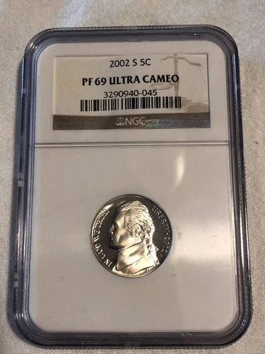 2002 S Jefferson Nickel 5C PF Ultra Cameo NGC