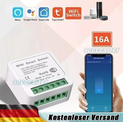 1-5x WlanSchalter Wifi Schalter Licht Schalter Tuya App Smart life Alexa Google