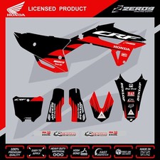 HONDA MX Graphics Kit Motocross Graphics Decals CR CRF CRF X 125-500 DECOY BLK/R