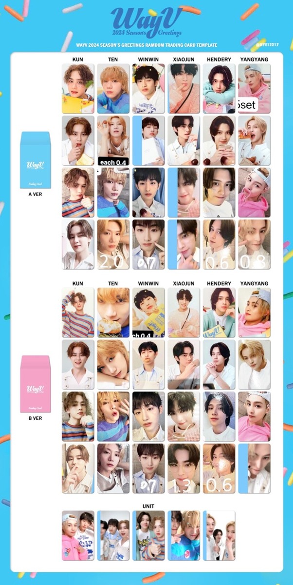 nct wayv 威神v テン スペシャル スペシャルトレカ スペシャルカード NCT WAYV - 威神V SEASON'S GREETING 2024 MD RANDOM TRADING
