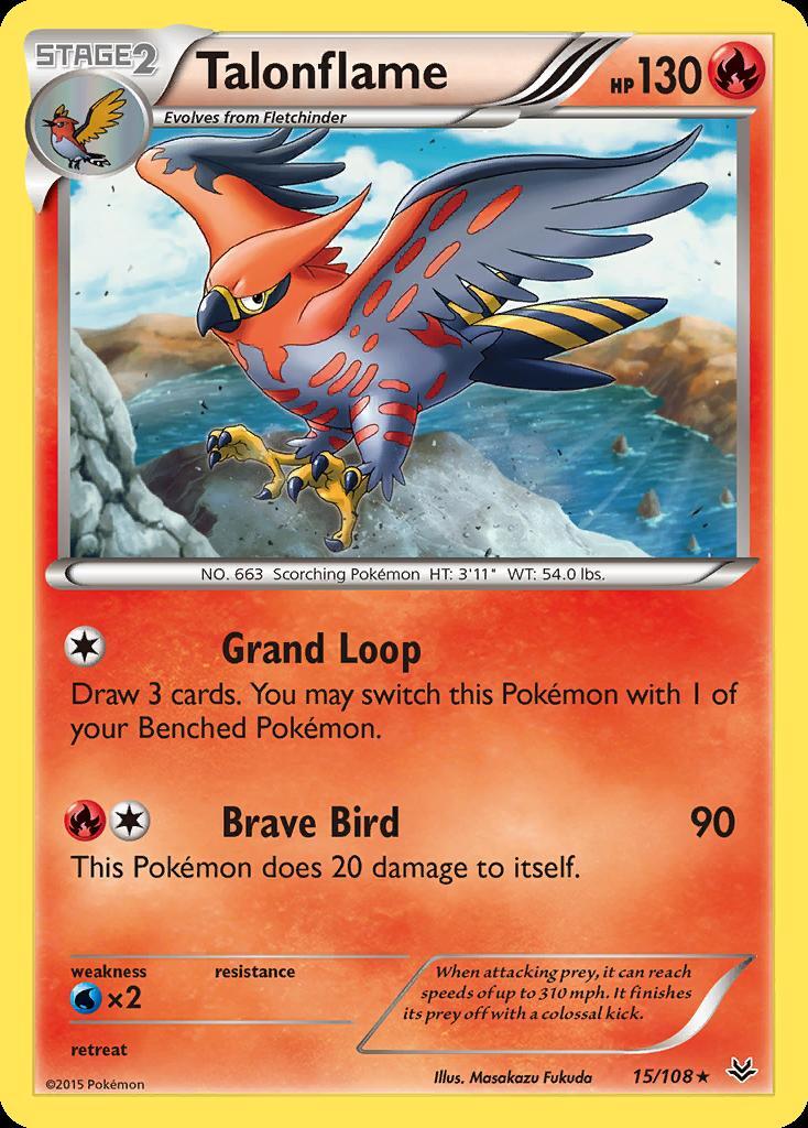 Pokemon Talonflame (15/116) Roaring Skies LP
