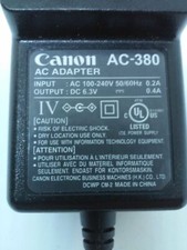 Canon AC Adapter AC-380 Power Supply 6.3VDC 0.4A