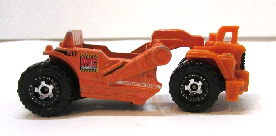 2007 Mattel спичечный коробок оранжевый скребок MC 745 строительство аренда литой пластик - Изображение 4 из 4