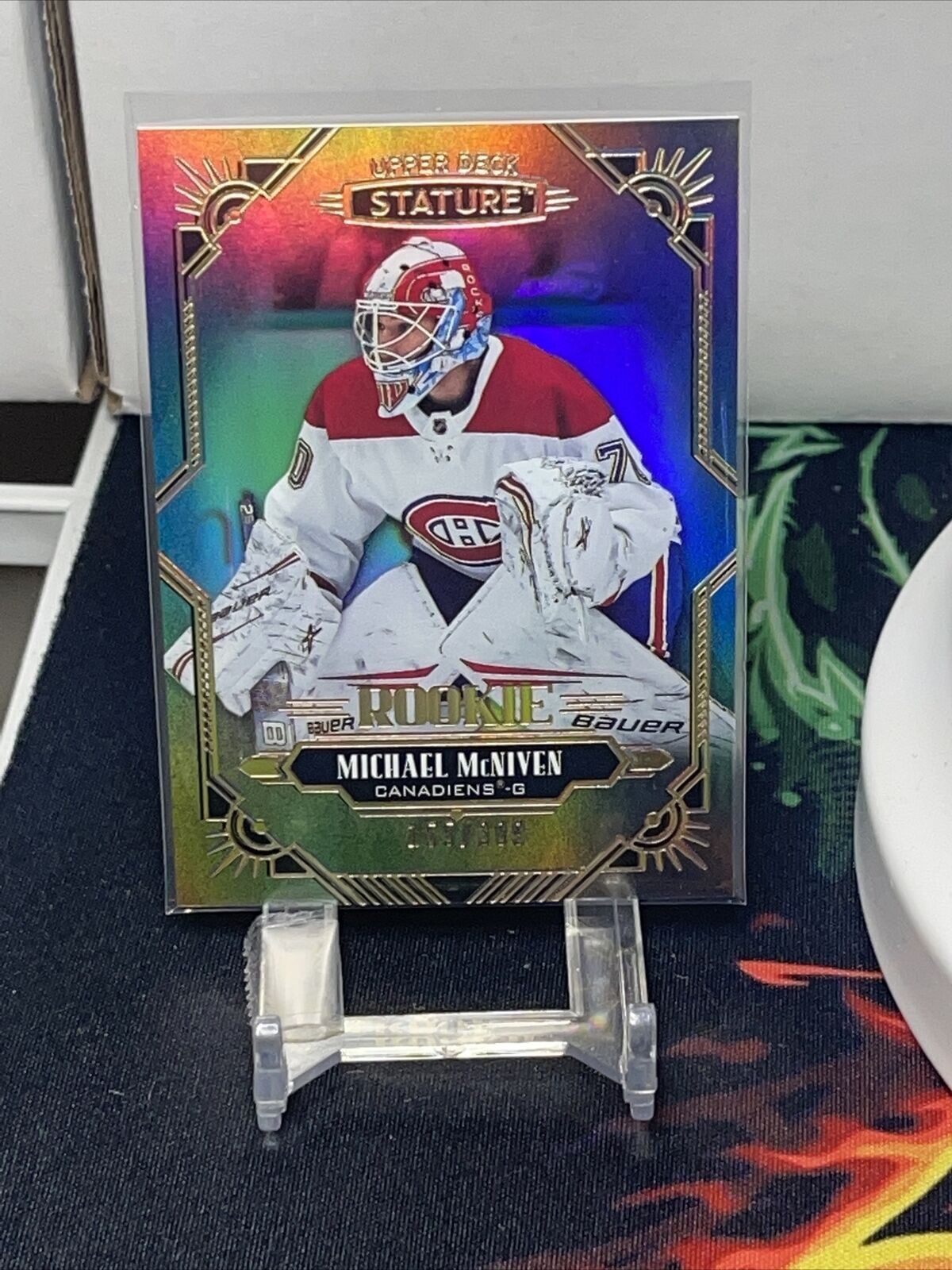 2020-21 UPPER DECK STATURE ROOKIE MICHAEL MCNIVEN 100/399 RC MONTREAL CANADIENS