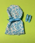Vintage Barbie Dress Sears Exclusive #1510 Turquoise Blue Knit Vinyl Belt Shoes
