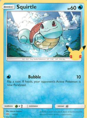 squirtle mcdonalds pokemon card Amazon.com: - 17/25 - Promo - 25th Annivesary tetsuya koizumi McDonalds 25th Anniversary Promos Singles Is the bubble gum Squirtle