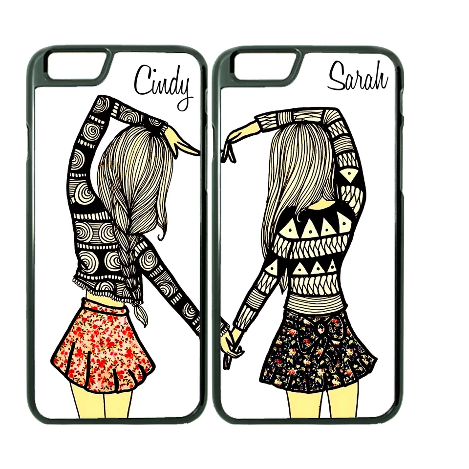 Custodia telefono Best Friend BFF adatta per iPhone iPod con QUALSIASI NOME (2 custodie) - Immagine 3 di 3